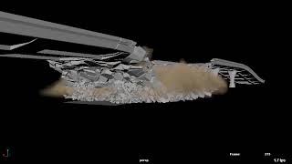 Elevated Highway Collapse Maya Fluids Smoke FX Tests