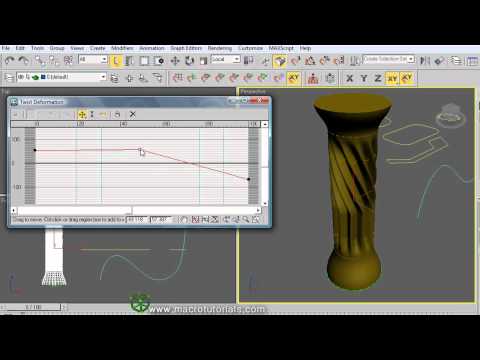 3D Studio Max - Tutorial - How to use the Loft Tool | Create a column | Compound objects Loft - 2