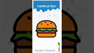 cara mudah menggambar hamburger [colorpage] #shorts #games