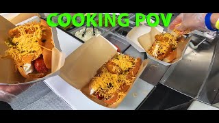 Food Truck Cooking POV!! Bacon Wrapped Jalapeño Popper Hot Dogs!