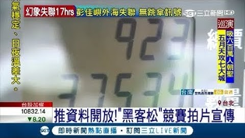 國營企業也很"潮"！推資料開放 中油"黑客松"競賽起跑 ｜【LIVE大現場】20171108｜三立新聞台