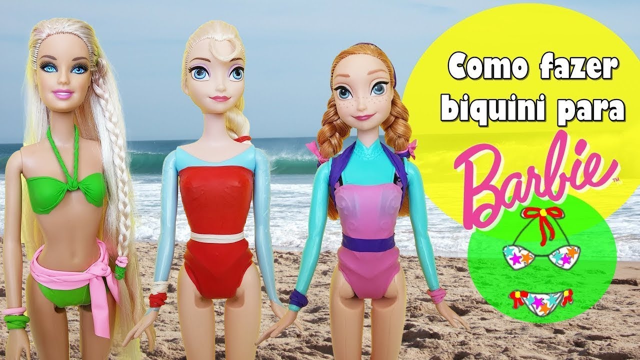 Como fazer: Biquini para boneca Barbie - passo a passo roupa