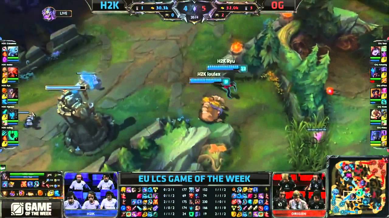 H2k Gaming vs Origen   League Of Legends   EU LCS 2015 Summer