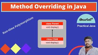 Method Overriding || Polymorphism || Practical Java || తెలుగులో