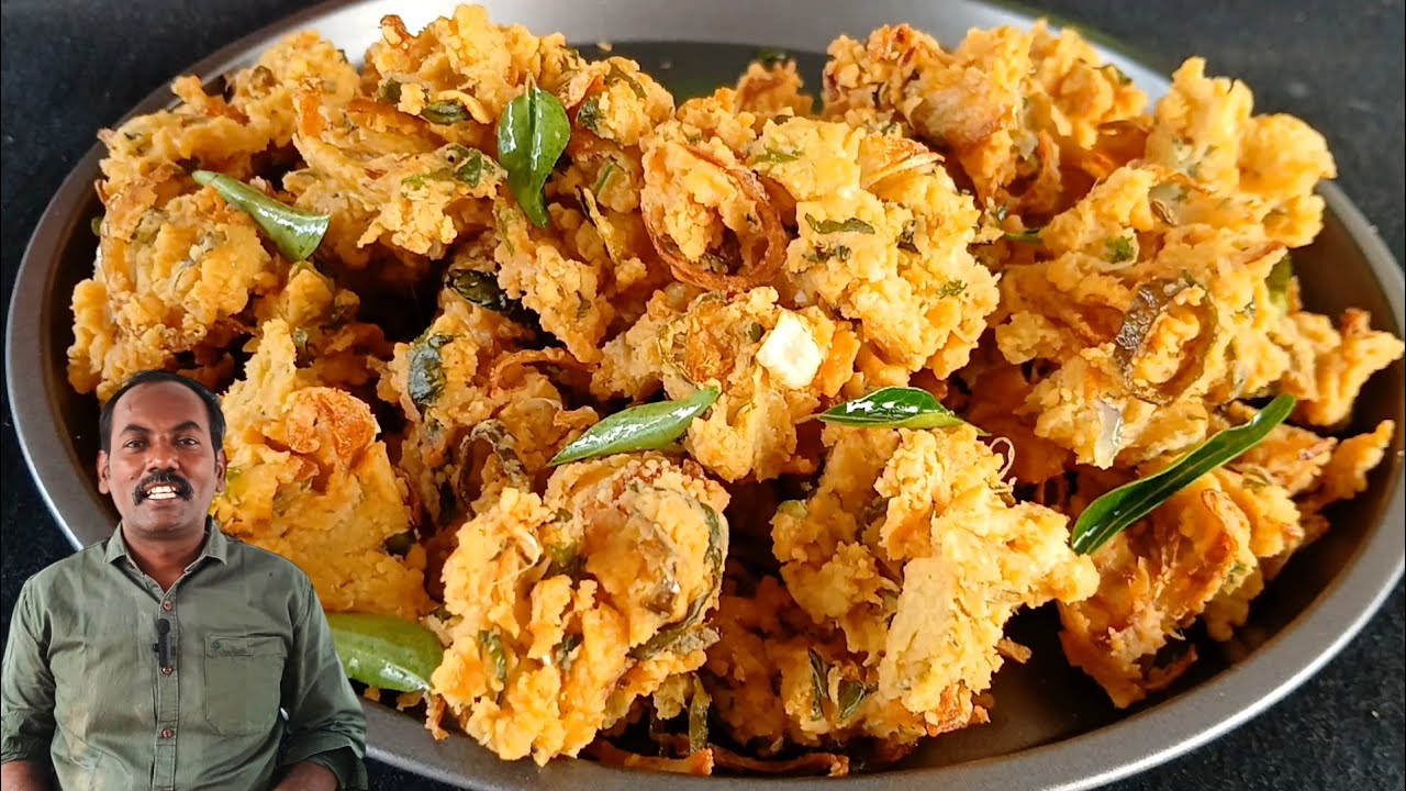 கொஞ்சம் மாவுல ஒரு கிலோ கிடைக்கும்  😲🔥Tea Kadai Pakoda Recipe Tamil | Crispy onion Pakoda | teatime