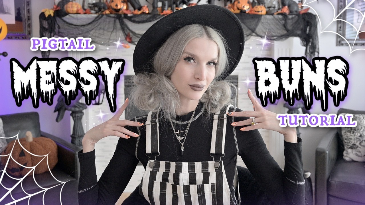 Messy Bun Pigtails Tutorial!!