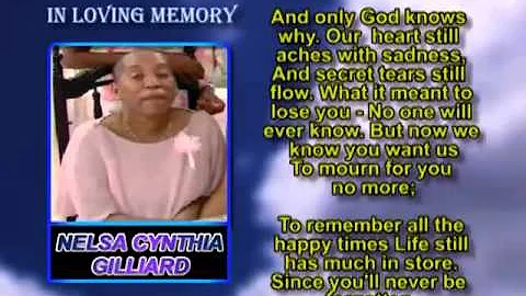 Nelsa Cynthia Gilliard memorial