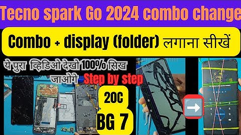 Tecno spark go 2024 combo replacement || Tecno ka display kaise  lagana sekho 100% | Tecno | folder