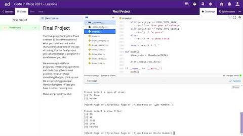 Stanford University Code in Place 2021: Console-based Show Directory