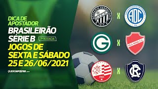 Palpites de futebol para hoje 25/06/2021 - Brasileirão Série B 7ª rodada
