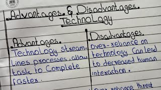 Advantages And Disadvantages Of Technology 👨‍💻 In English | Impact Technology On Society