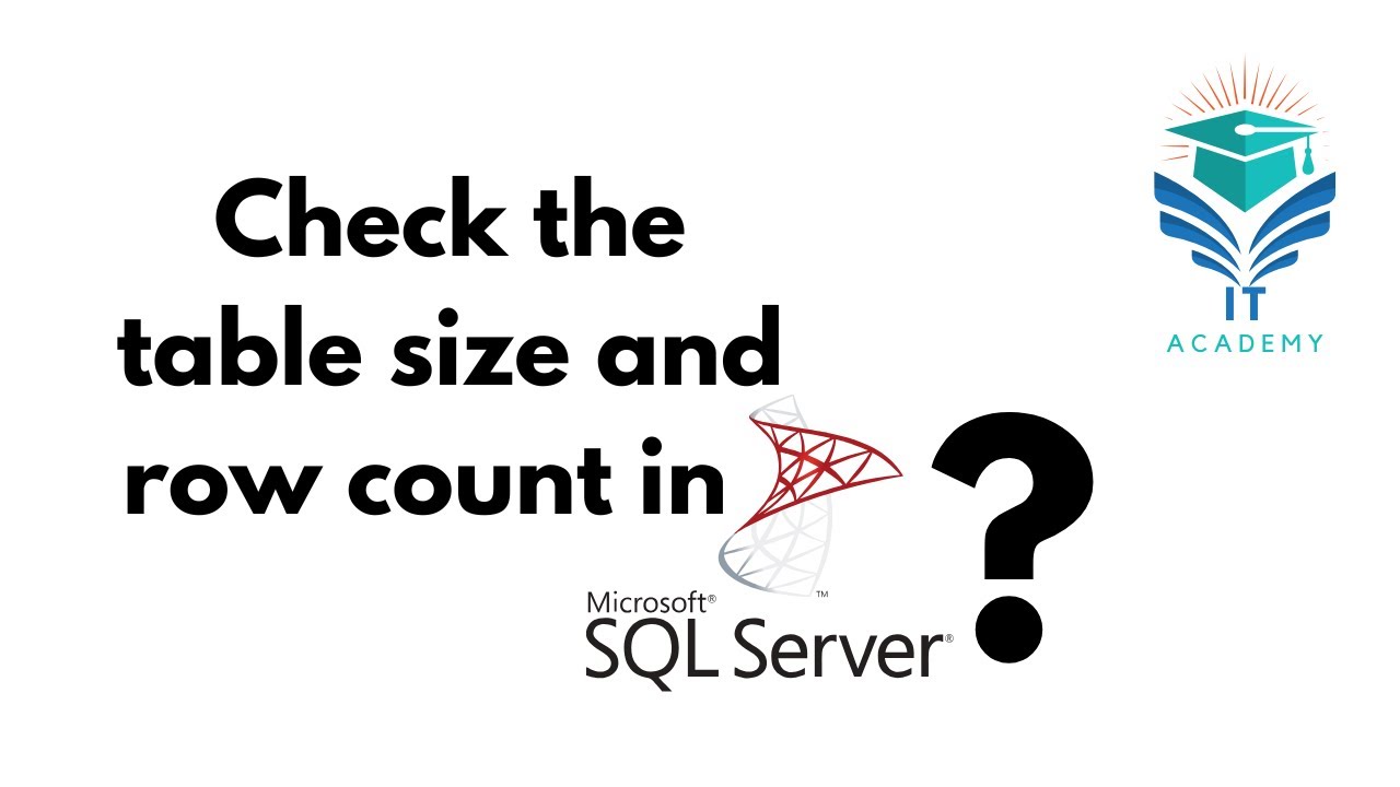 To Get The Size Of A Table In Sql Server sqldba sqlserver To get the size of a table in sql server sqldba sqlserver