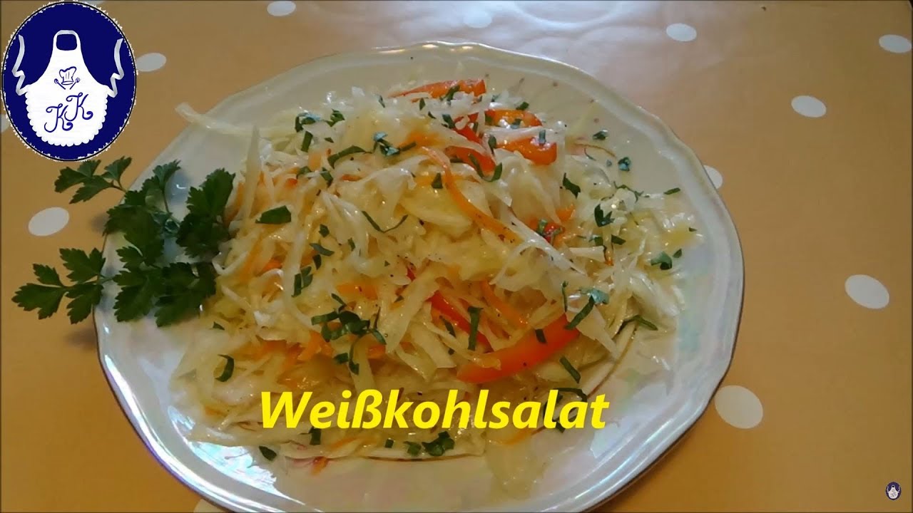 Eingelegte Weißkohlsalat auch für den sofortigen Verzehr - YouTube