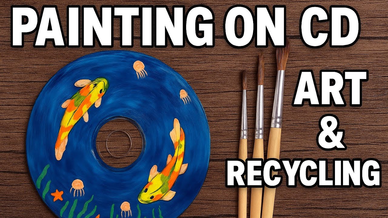 🎨 Painting on Old CDs | Creative Art & Recycling Ideas!