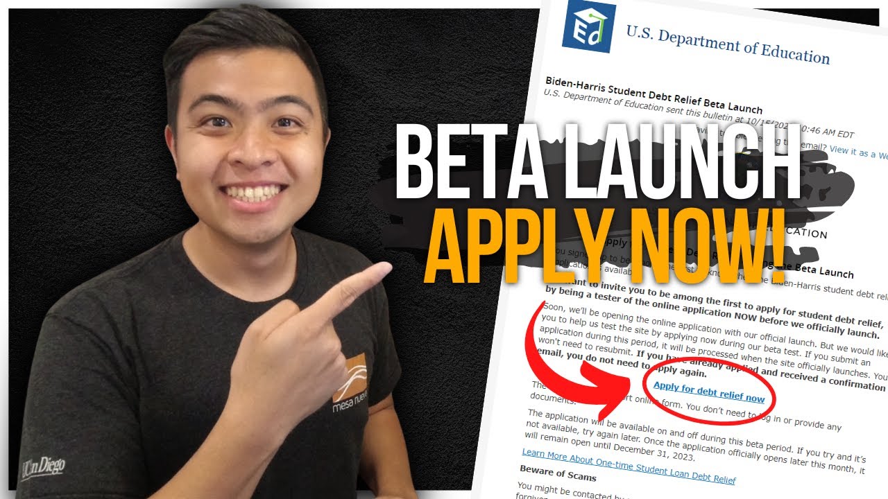 Student Debt Relief Application is LIVE! (Beta Launch) YouTube