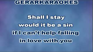 Can't help falling in love - Andrea Bocelli - Karaoke