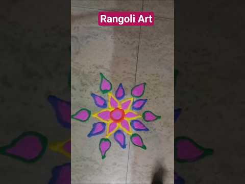Beautiful rangoli design #shorts#short #viral #rangoli #tren