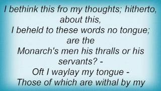 Theatre Of Tragedy - To These Words I Beheld No Tongue Lyrics