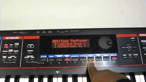 Roland Juno-Di Creating a Split and Saving