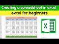 How to create a spreadsheet in excel in 5 minutes  excel for beginners