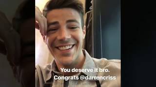 Grant Gustin Congratulates Darren Criss On Winning Emmy Award