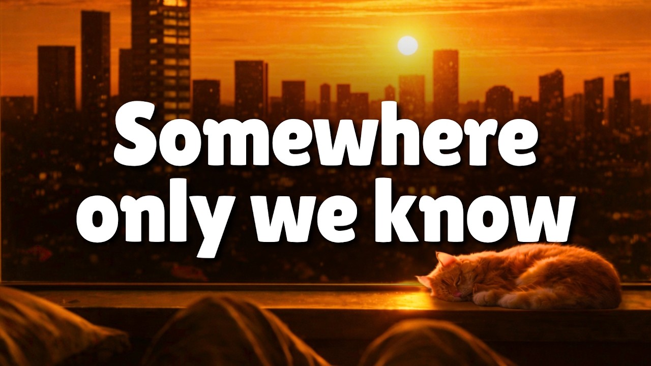 Keane - Somewhere Only We Know (Lyrics) | Cozy Golden Hour Bedroom Visualizer [4K]