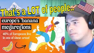 American Reacts What Are The 7 MEGAREGIONS Of Europe?