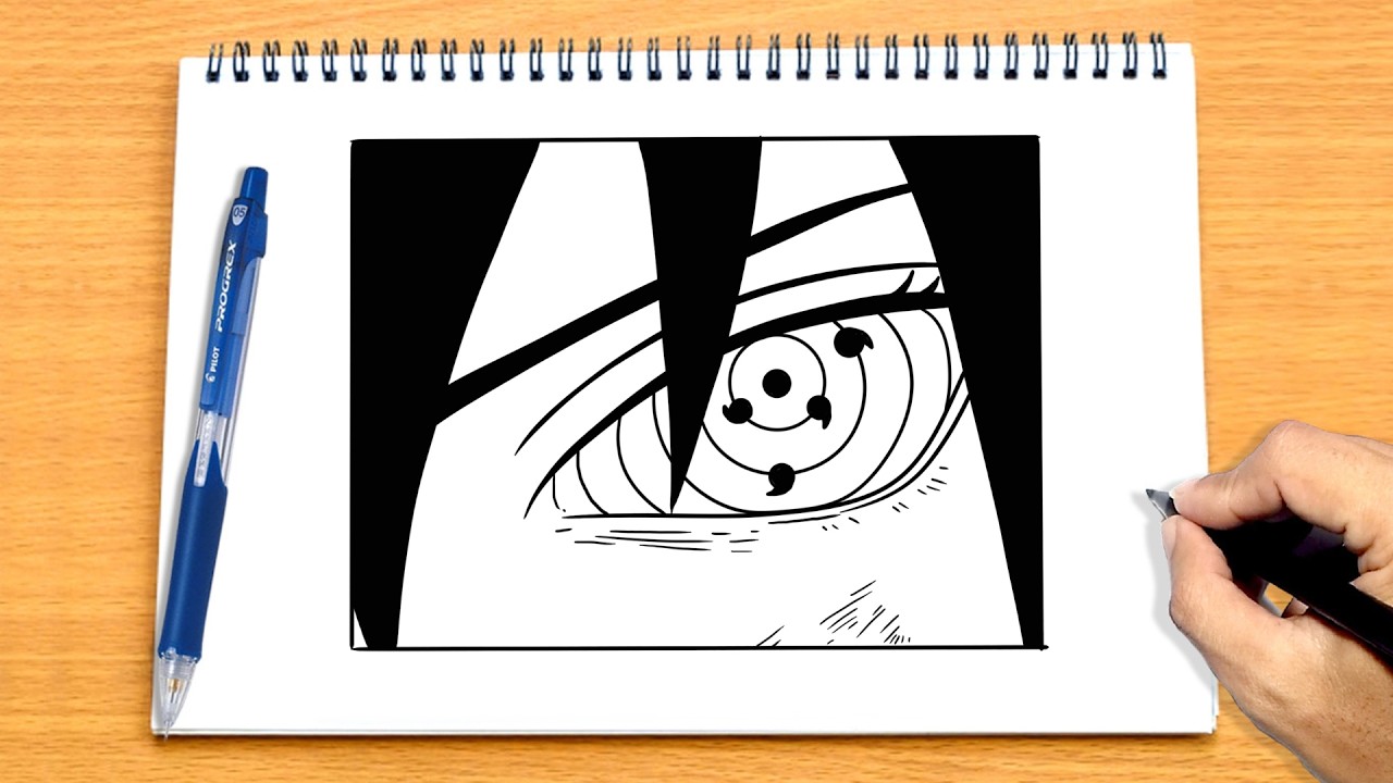 How to draw Sasuke Rinnegan Eye