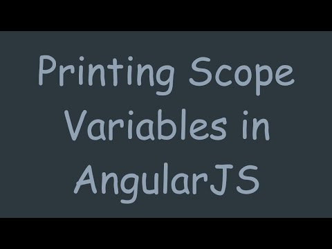 Printing Scope Variables in AngularJS