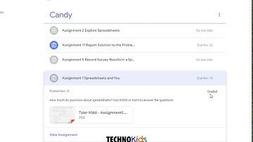 View Graded Assignment, Google Classroom, TechnoKids Technology Projects, Google Lessons