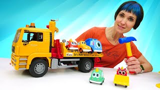 Веселая Школа С Машей Капуки Кануки: Машинки Мокас Строят Заправку! Развивающие Видео Для Детей