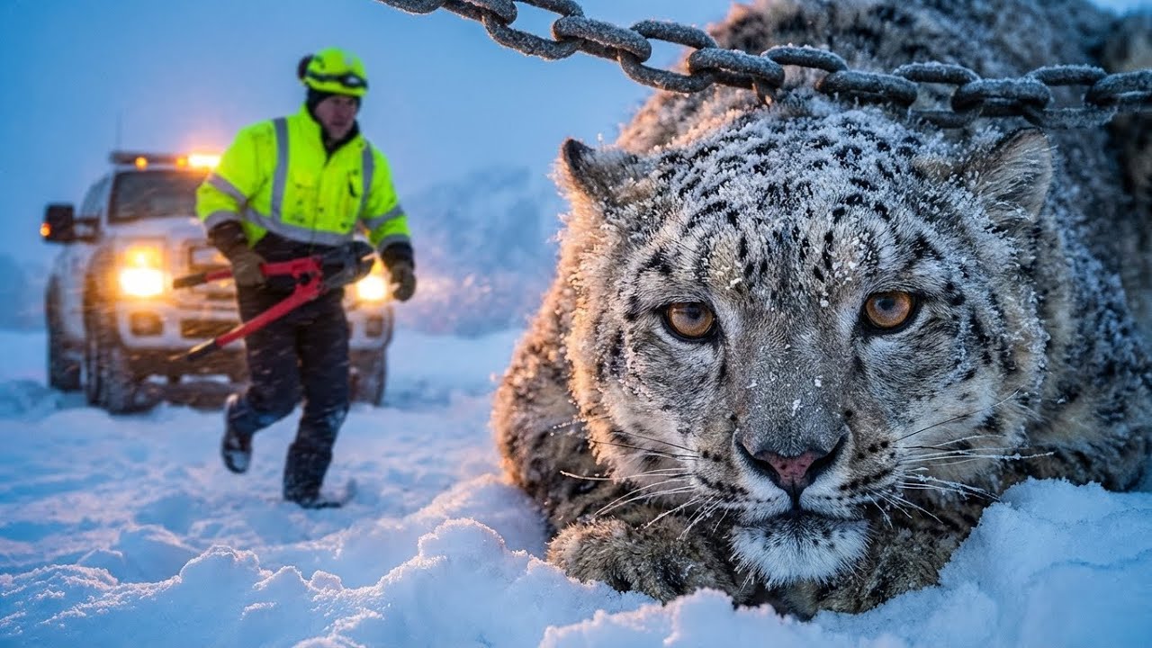 Chained in the Blizzard: Our Midnight Snow Leopard Rescue - YouTube