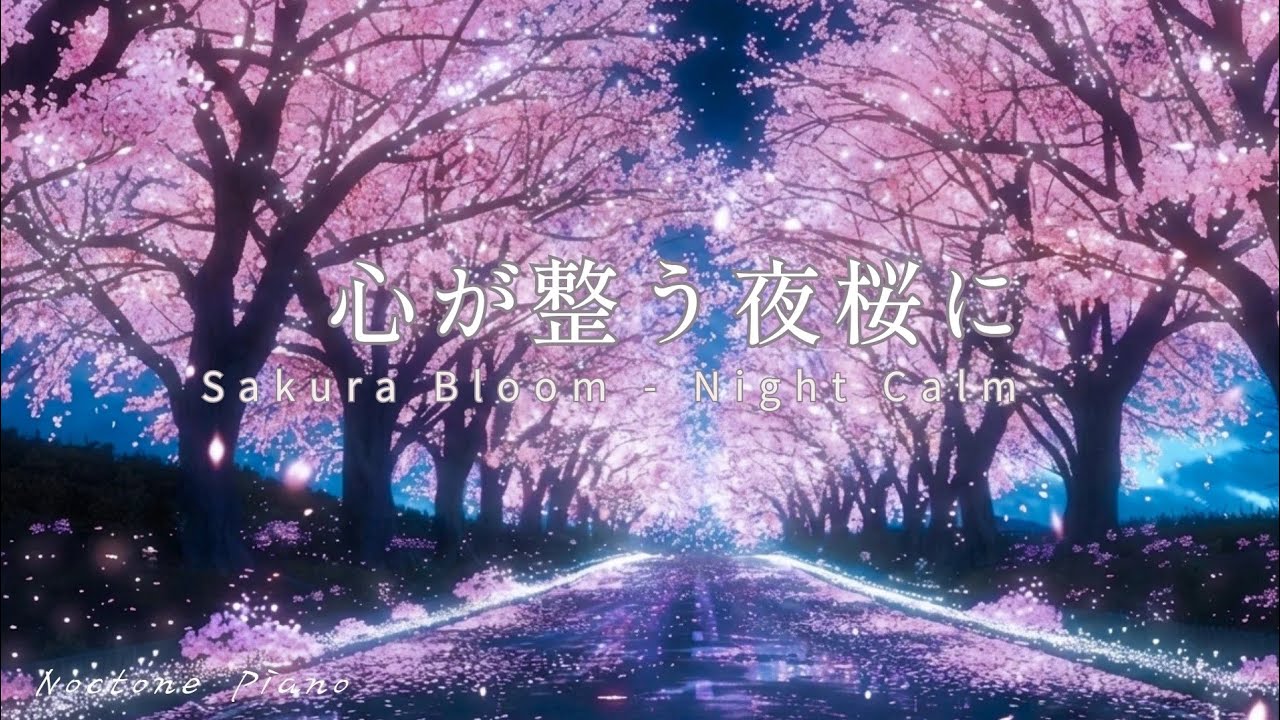 ​【春の夜BGM】心が整う夜桜に｜Sakura Bloom - Night Calm｜読書・作業・リラックス