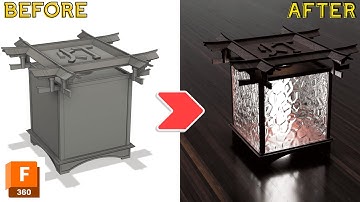 Fusion 360 - Photorealistic rendering of a Japanese lantern