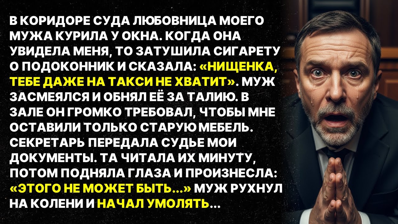 «НИЩЕНКА, ТЕБЕ ДАЖЕ НА ТАКСИ НЕ ХВАТИТ» — смеялась любовница мужа. Но судья открыла мои документы...