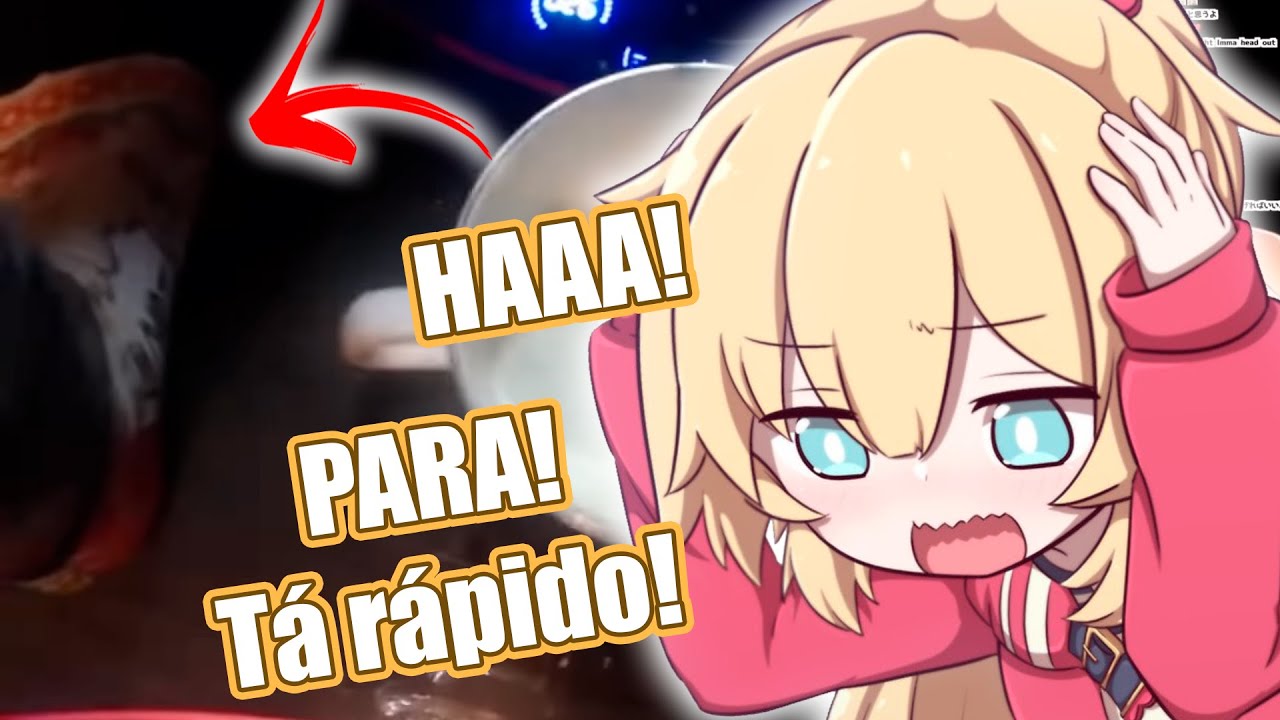 Haachama deixa cair a câmera e acaba mostrando seu pé acidentalmente [Hololive sub BR]