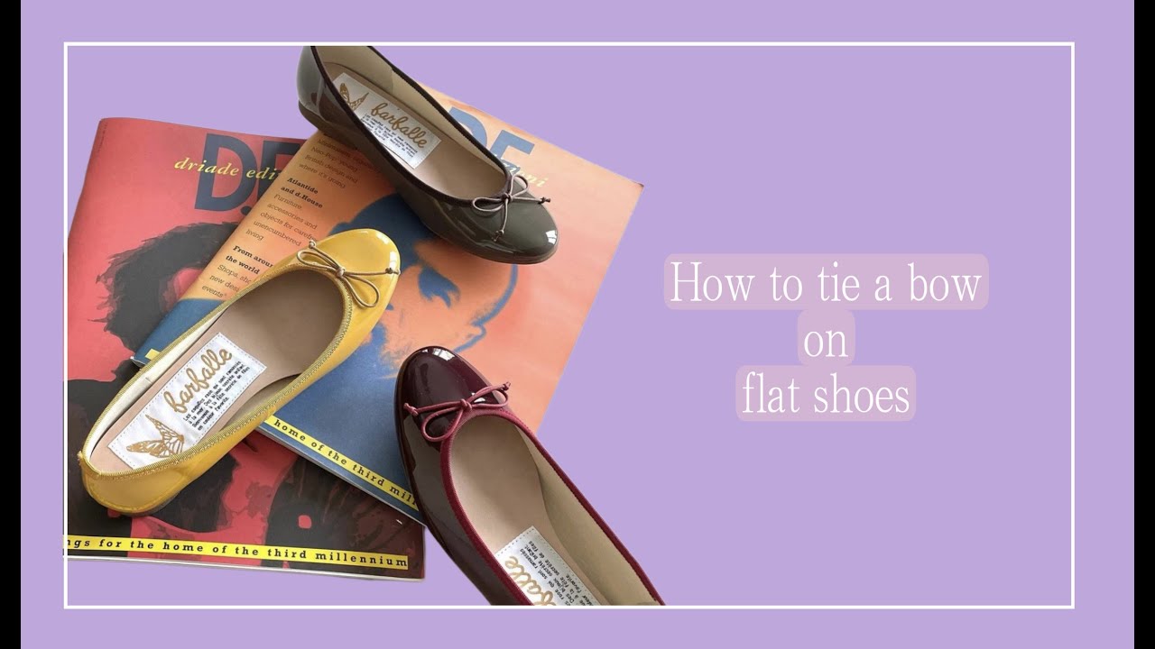 farfalle】バレエシューズのリボンの結び方/How to tie a bow on flat 