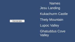Random Name Generator Demonstration