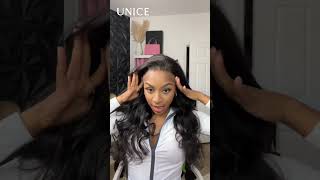 UNice 13x4 HD Lace Front Body Wave Wig Super Natural Parting Space