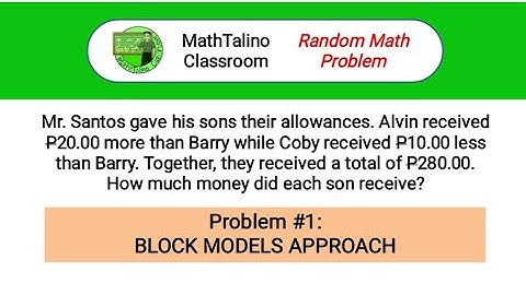 Random Math Problem: Block Models Approach #1 │ MathTalinoClassroom