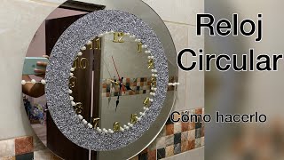 RELOJ DECORATIVO CIRCULAR CON PIEDRAS MURANO 😍COMO HACER RELOJ CIRCULAR MODERNO 💎