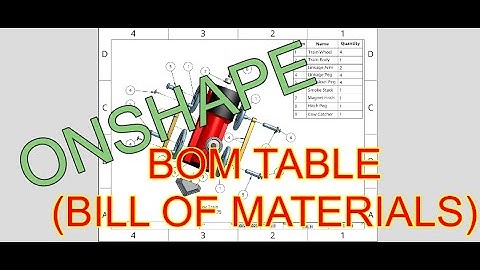 22 - OnShape BOM Table