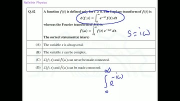 GATE 2021 Physics Solutions | P32 | Laplace and Fourier Transforms