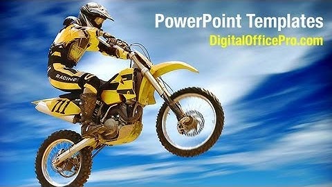 Motocross PowerPoint Template Backgrounds - DigitalOfficePro #02150W