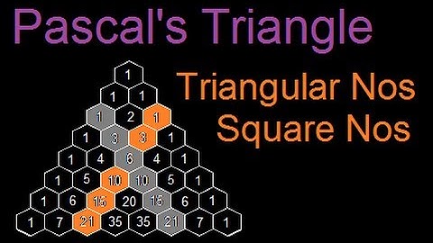 Triangular Numbers and Square Numbers in Pascal