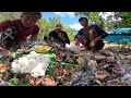 Sinugbang saang  at tuyom kain tayu sa tabing dagat