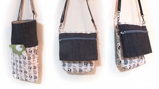 2つ折りミニショルダーバッグの作り方 Fold Over Mini Shoulder Bag Tutorial Youtube