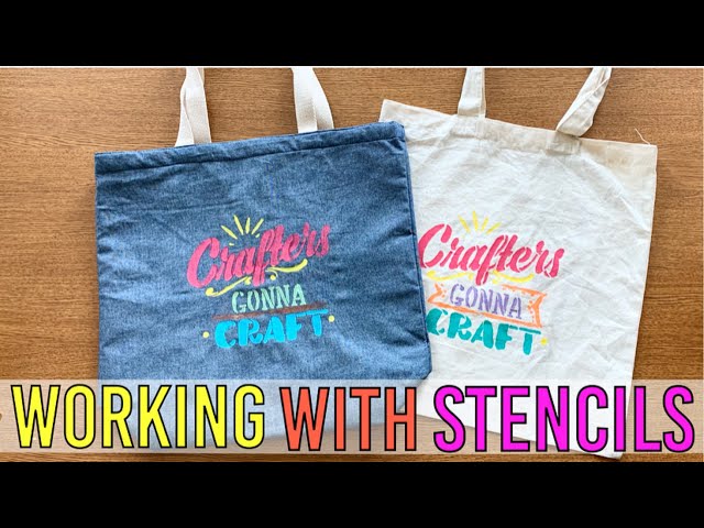 How to Stencil a Tote Bag in 4 Easy Steps - Stencil Stories