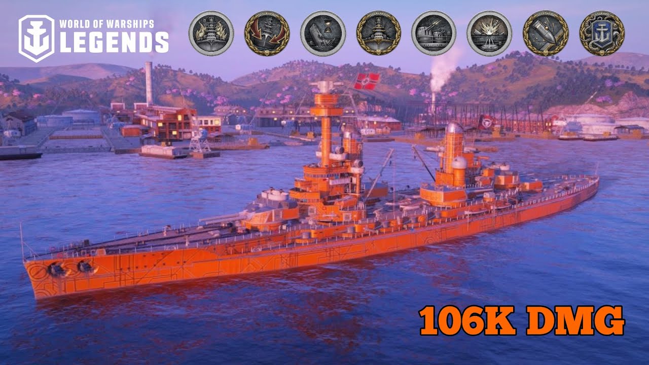 8 Medals In One Game! Kaiser Secondary Build 106K DMG 5 Kills World Of Warships Legends