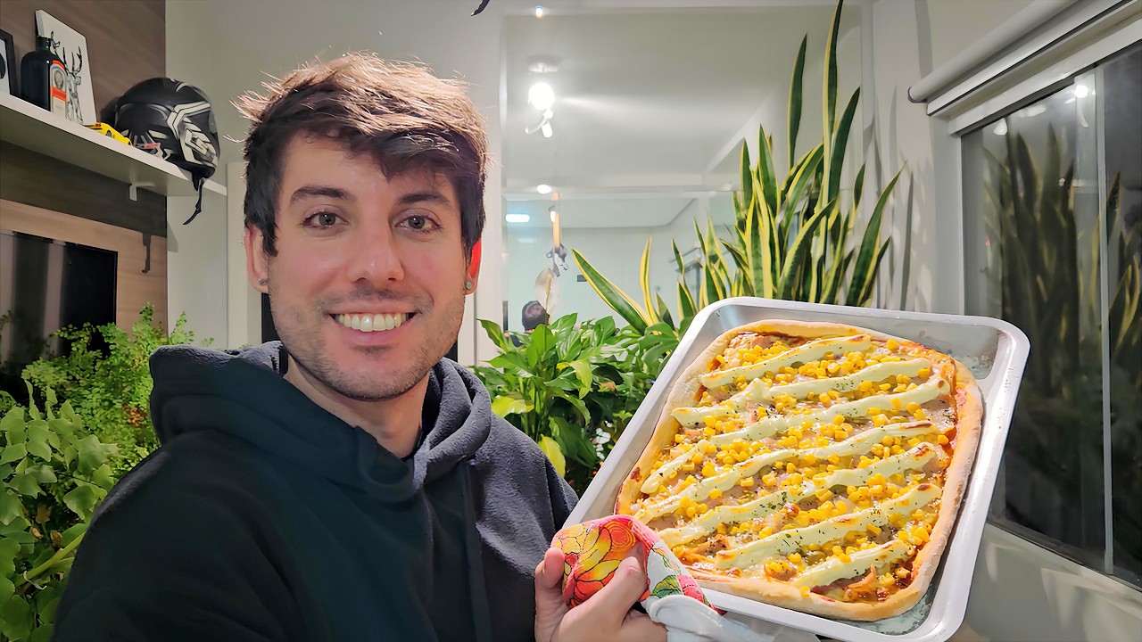 Pão, presente & pizza em casa